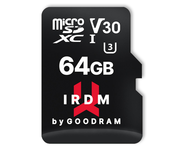 GOODRAM IRDM 64GB MICRO CARD UHS I U3 + adapter - 604914 - zdjęcie